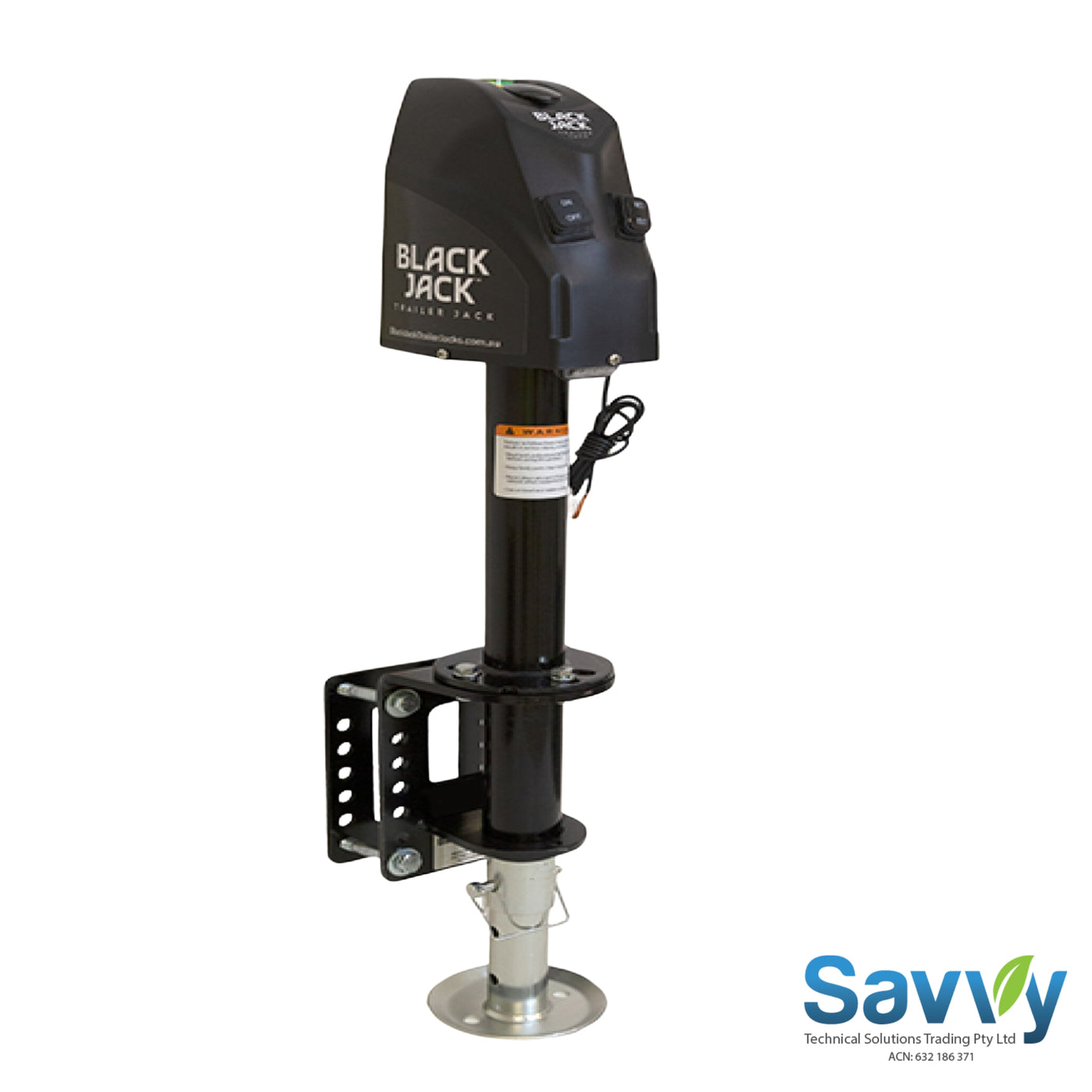 BJTJ 1001 Model Black Jack™ Trailer Jack. Electric Powered Jack. Carav — SavvyLevel QUICK