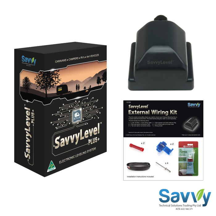 SavvyLevel S4 + External Mount Box + External Wiring Kit (for external installation)